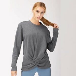 MICHI Farfalla grey knot sweater
